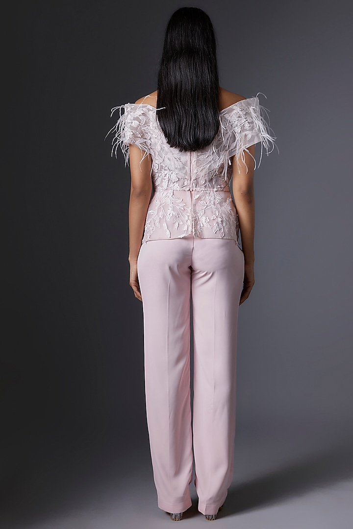 Pink Imported Crepe Pant Set by Tanieya Khanuja at Pernia's Pop Up Shop