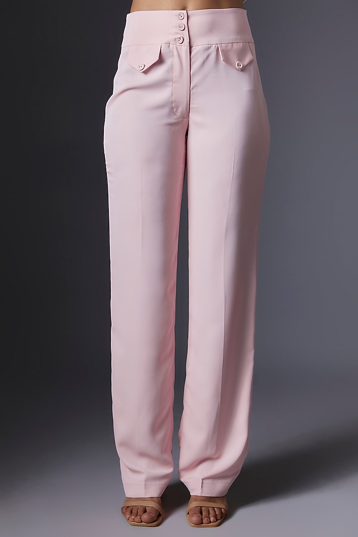 Pink Imported Crepe Pant Set by Tanieya Khanuja at Pernia's Pop Up Shop
