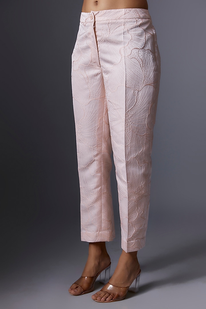 Pink Jacquard Thread Embroidered Co-Ord Set by Tanieya Khanuja at Pernia's Pop Up Shop