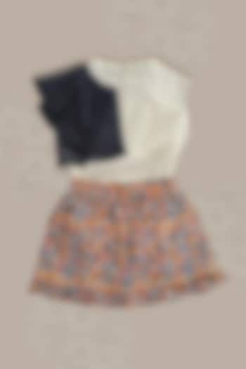 Multi-Colored Cotton & Cotton Blend Floral Printed Skort Set by Taramira at Pernia's Pop Up Shop