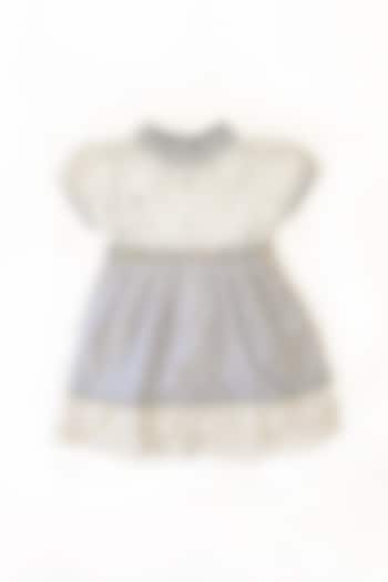 Grey & Off-White Hand Embroidered Dress by Taramira