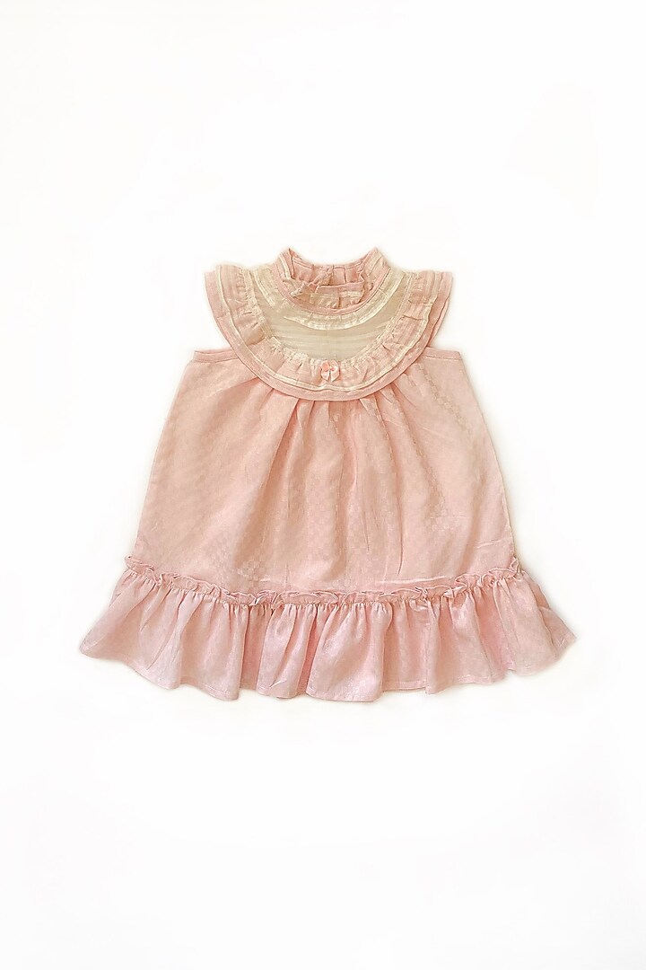 Dusty Pink Dress With Bow For Girls by Taramira