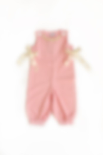 Pink Jumpsuit With Polka Dots For Girls by Taramira