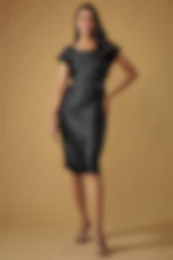 Black Modal Satin Midi Summer Dress by Tara And I at Pernia's Pop Up Shop