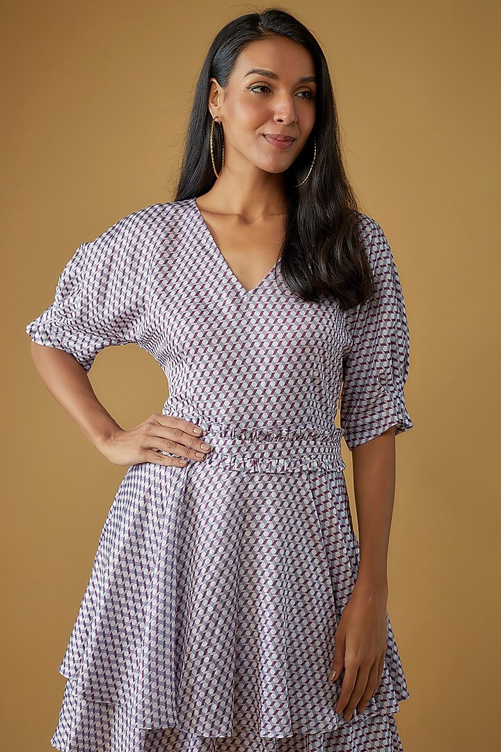 Multi-Colored Modal Satin Printed Summer Dress by Tara And I at Pernia's Pop Up Shop