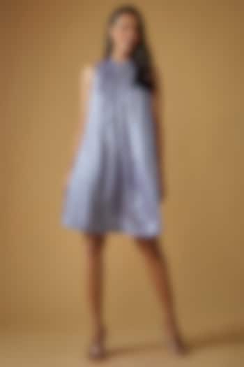 Lavender Satin Polyester Mini Summer Dress by Tara And I at Pernia's Pop Up Shop