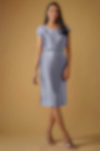 Lavender Satin Polyester Midi Summer Dress by Tara And I at Pernia's Pop Up Shop