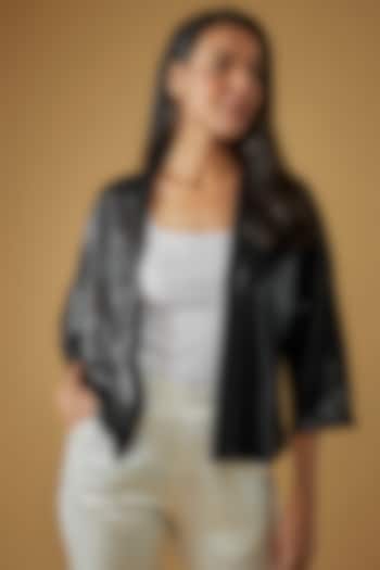 Black Lame Bolero Jacket by Tara And I at Pernia's Pop Up Shop