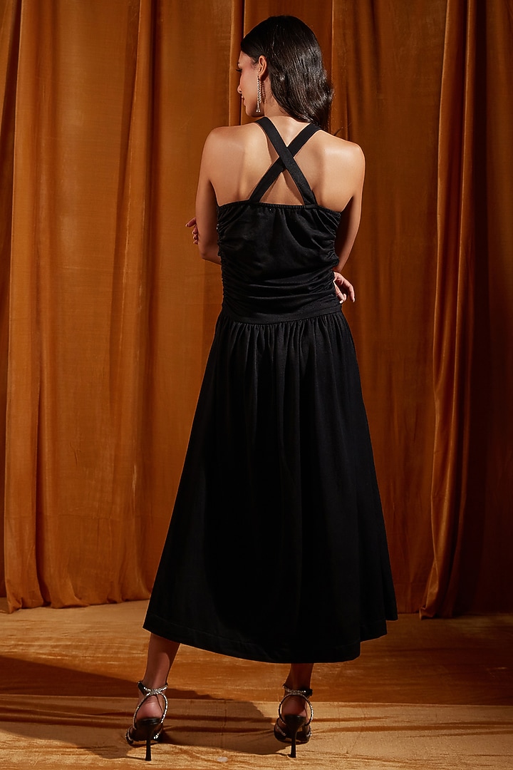 Black Tencel Knit Midi Summer Dress by Tara and I at Pernia's Pop Up Shop