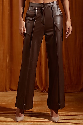 Buy Leather Pants for Women Online from India's Luxury Designers 2024