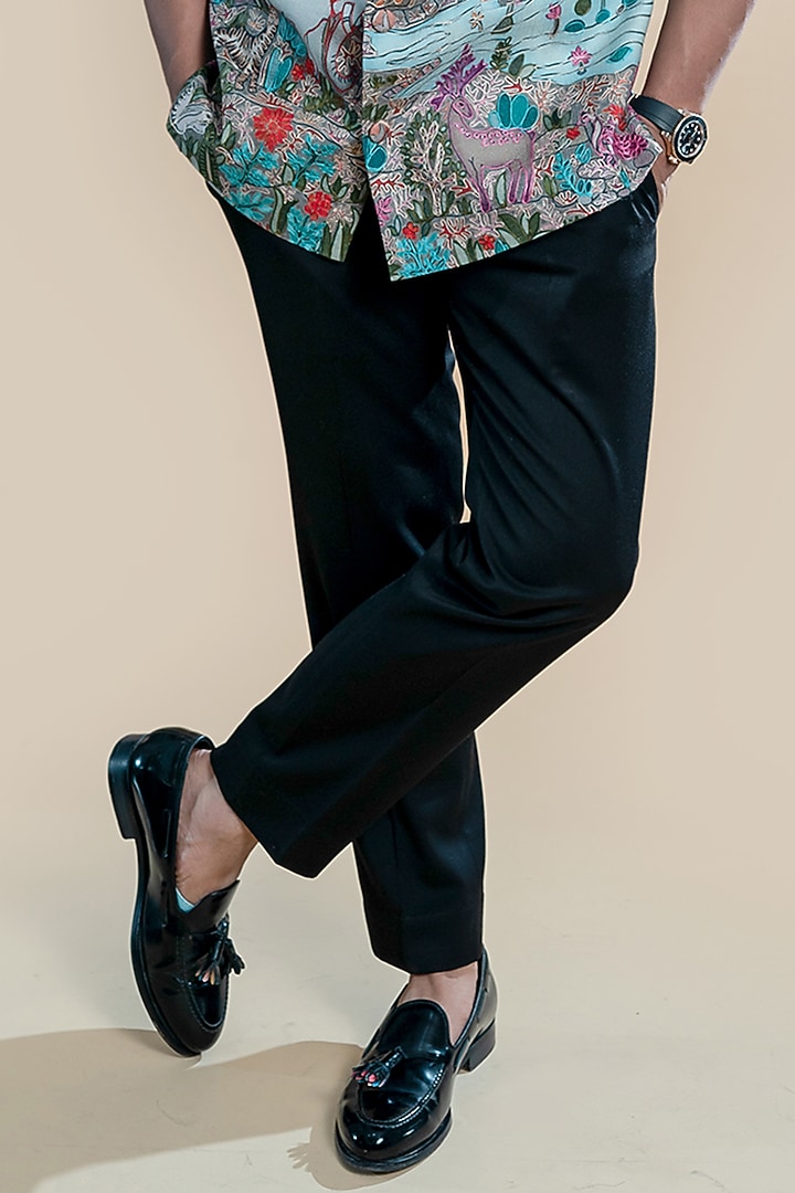 Sky Blue Embroidered Bundi Jacket by Taroob Men at Pernia's Pop Up Shop