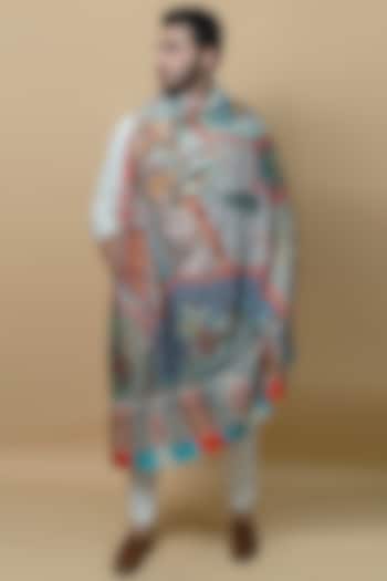 Multi-colour Pashmina Wool Shawl by Taroob Men