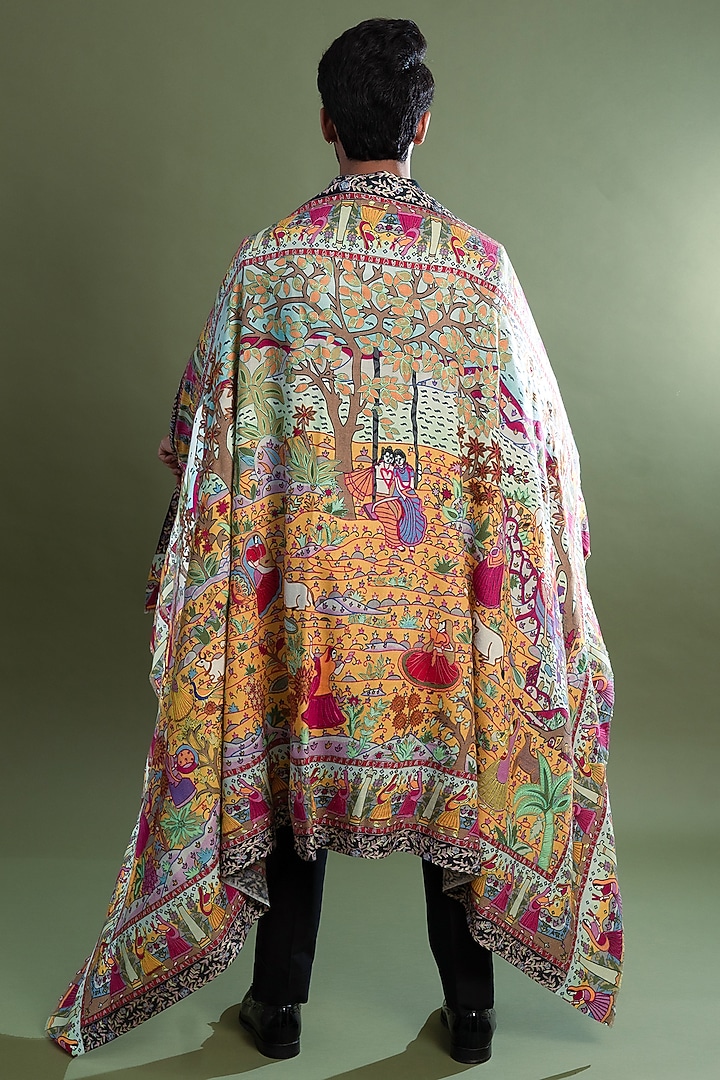 Multi-Coloured Pashmina Wool Shawl by Taroob Men at Pernia's Pop Up Shop