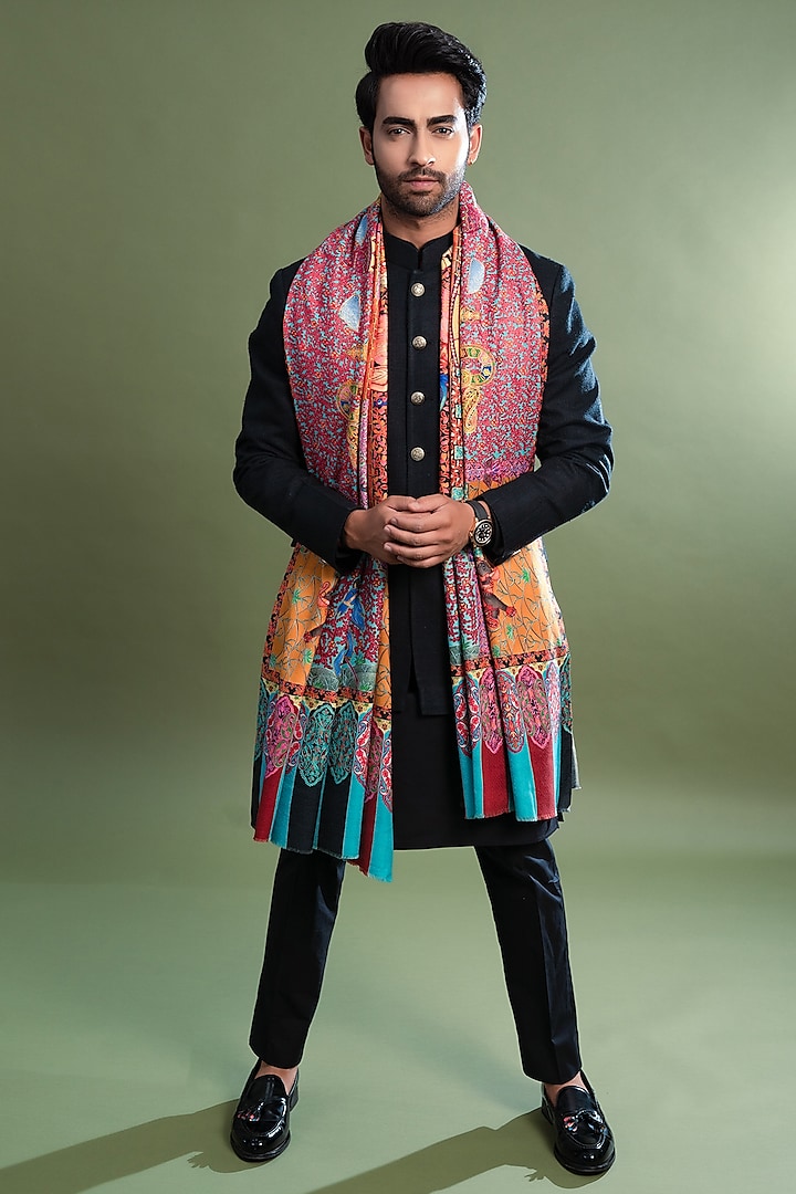 Multi-Coloured Pashmina Shawl by Taroob Men at Pernia's Pop Up Shop