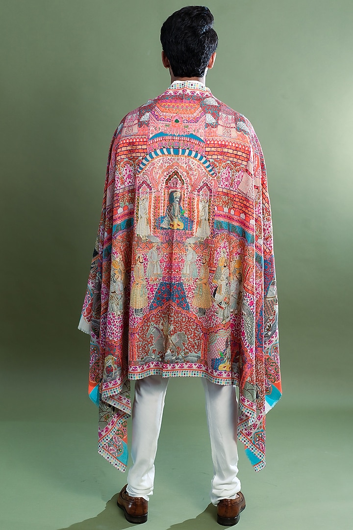 Multi-Coloured Wool Shawl by Taroob Men at Pernia's Pop Up Shop