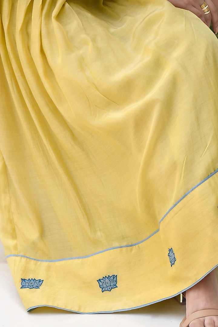 Oyster Yellow Modal Silk Vacation Dress by TARO at Pernia's Pop Up Shop
