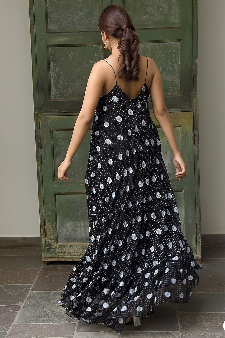 Black Floral Printed Summer Dress by TARO at Pernia's Pop Up Shop