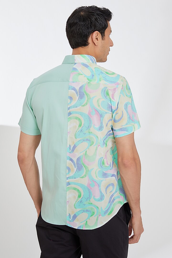 Multi-Colored Cotton Printed Summer Shirt by Tarini Vij Men at Pernia's Pop Up Shop