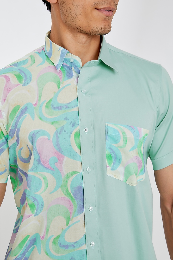 Multi-Colored Cotton Printed Summer Shirt by Tarini Vij Men at Pernia's Pop Up Shop