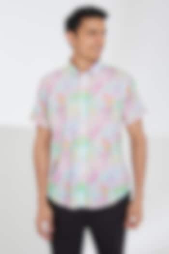 Multi-Colored Cotton Printed Shirt by Tarini Vij Men