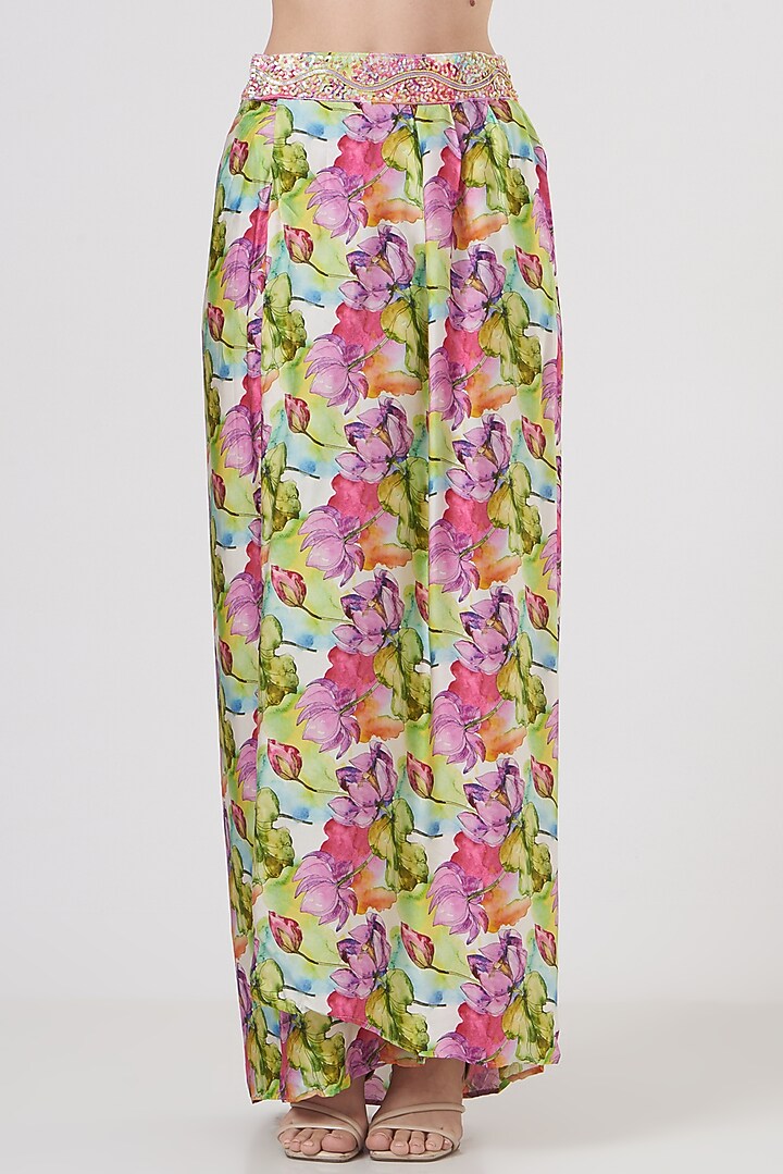 Multi-Colored Floral Printed Skirt Set by TARINI VIJ at Pernia's Pop Up Shop