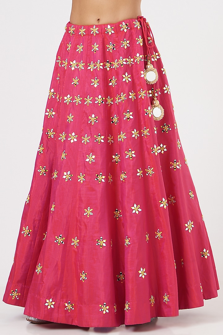 Fuchsia Embroidered Wedding Lehenga Set by TARINI VIJ at Pernia's Pop Up Shop