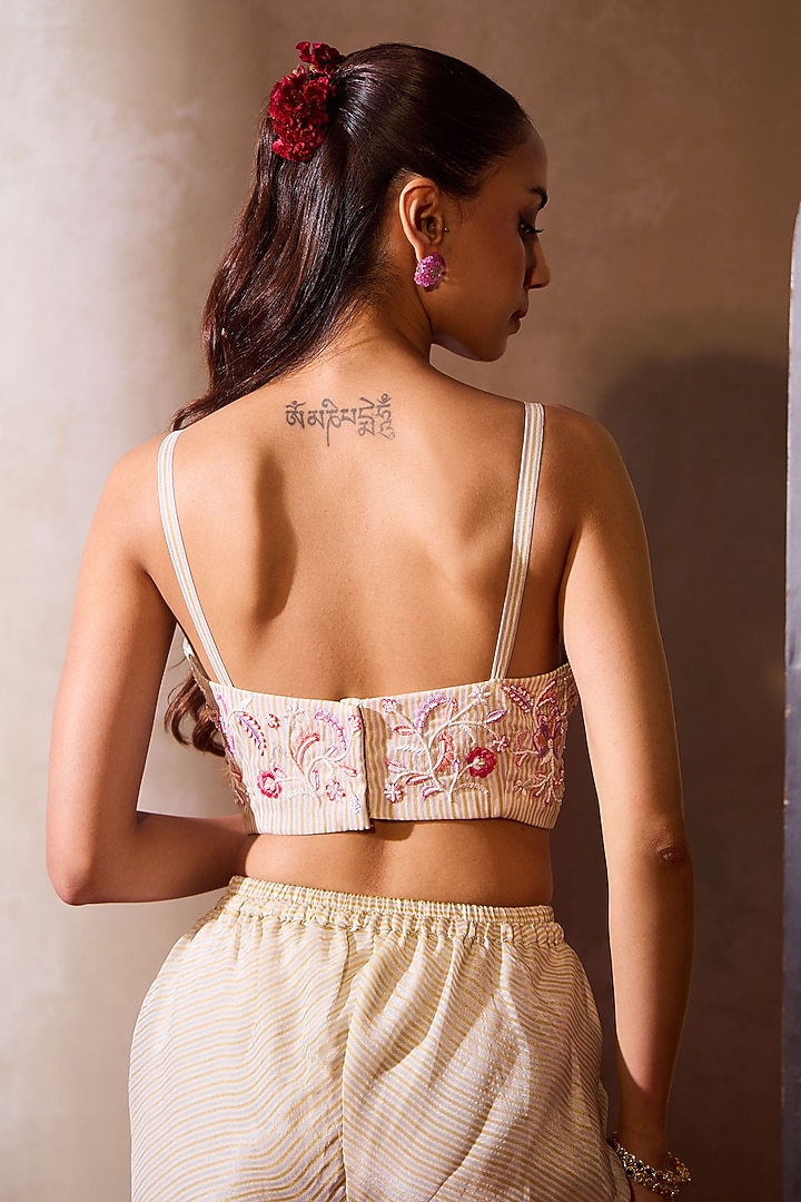 White Tissue Palazzo Pant Set by TARINI VIJ at Pernia's Pop Up Shop