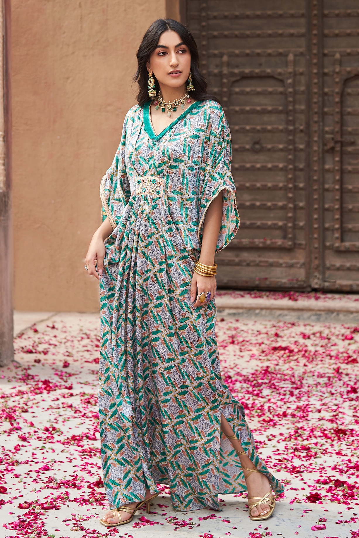 chinese dress ladies Indian Pure Cotton Bohemian Women Kaftan Night Sleepwear Soft Long Kaftan  Dress Tops Throw Ethnic Bird Printed Hippie Bathrobe Tunic Gown Multi at  Amazon Women's Clothing store main image 1