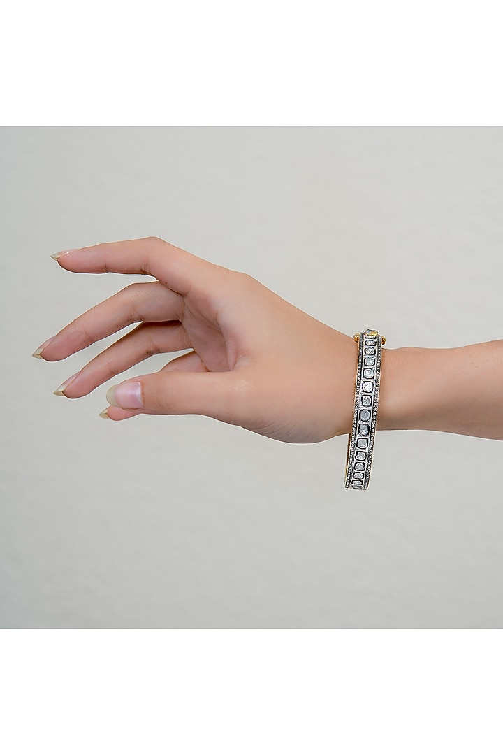 Black Rhodium & Gold Finish Bangle by The Alchemy Studio at Pernia's Pop Up Shop