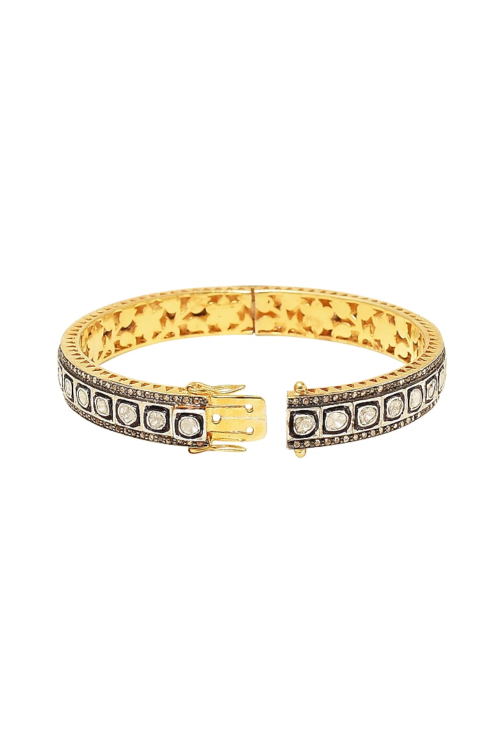 Black Rhodium & Gold Finish Bangle by The Alchemy Studio at Pernia's Pop Up Shop