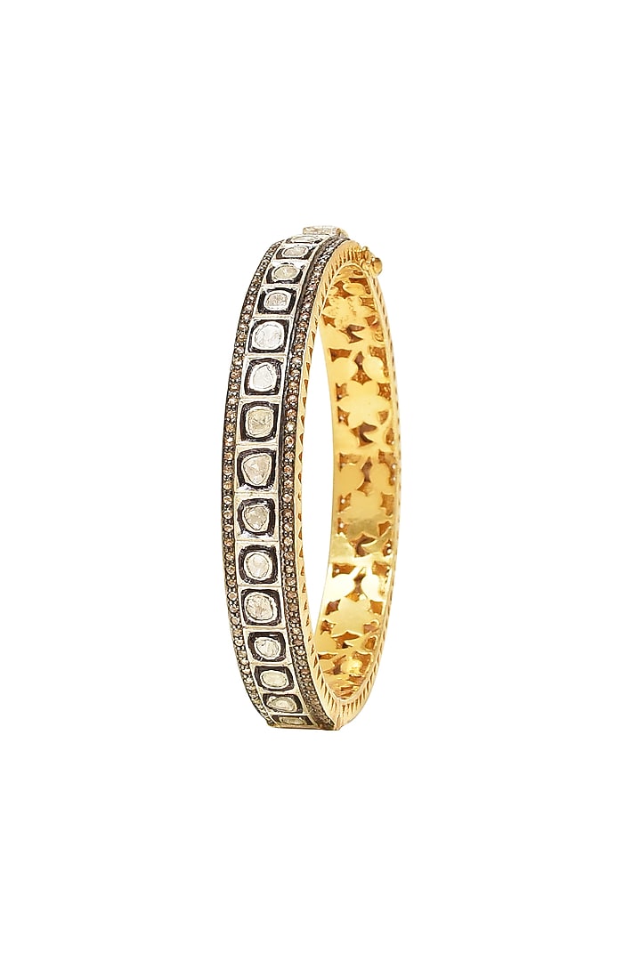 Black Rhodium & Gold Finish Bangle by The Alchemy Studio at Pernia's Pop Up Shop