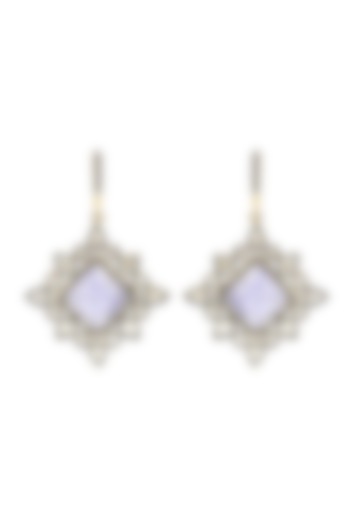 Two-Tone Finish Tanzanite Dangler Earrings In Sterling Silver by The Alchemy Studio at Pernia's Pop Up Shop