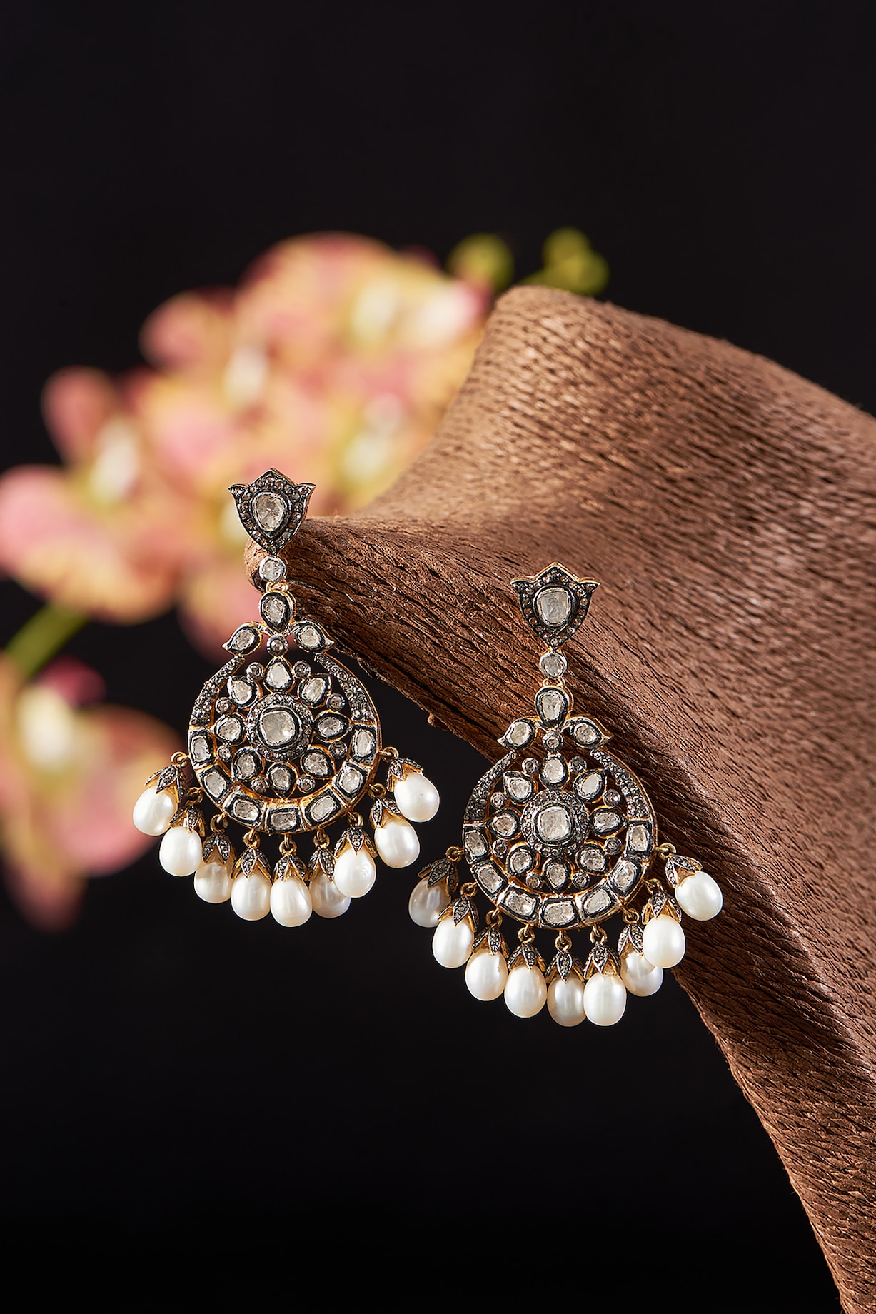 Two Tone Finish Bead Chandbali Earrings Design by Zerokaata Jewellery at  Pernia's Pop Up Shop 2024