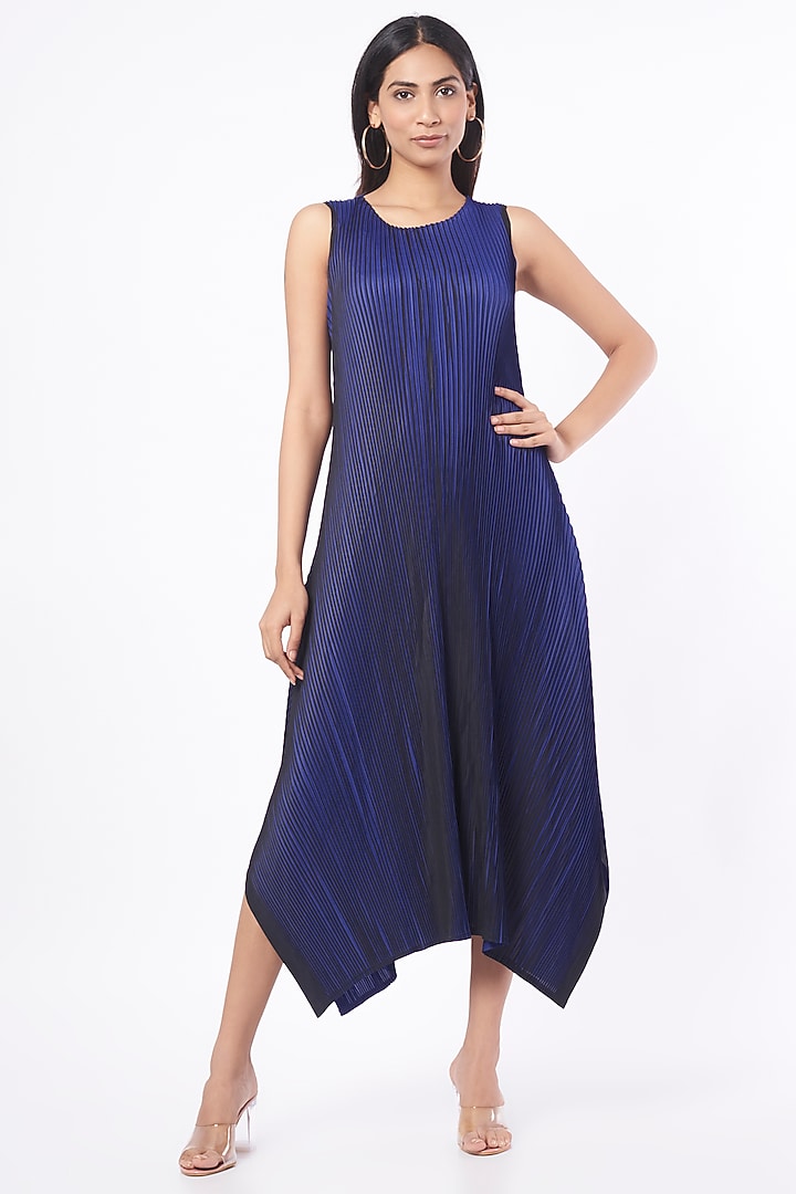 Ocean Blue Flared Summer Dress by Tasuvure at Pernia's Pop Up Shop