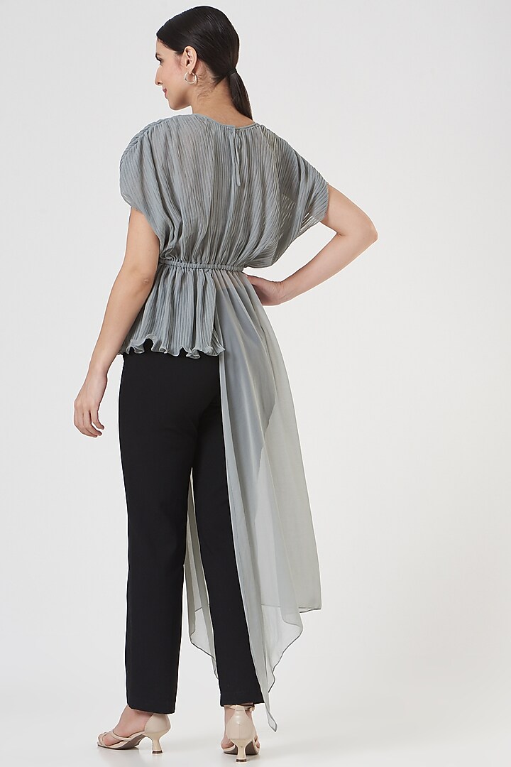 Grey Pleated Top by Tasuvure at Pernia's Pop Up Shop