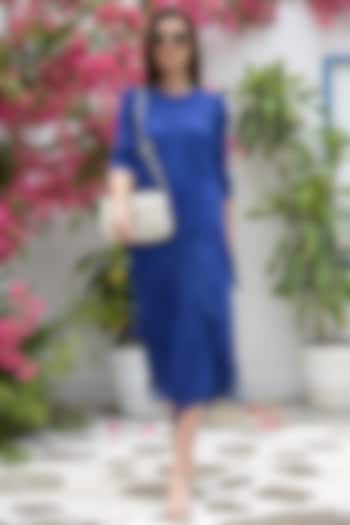 Electric Blue Fringed Dress by Tasuvure