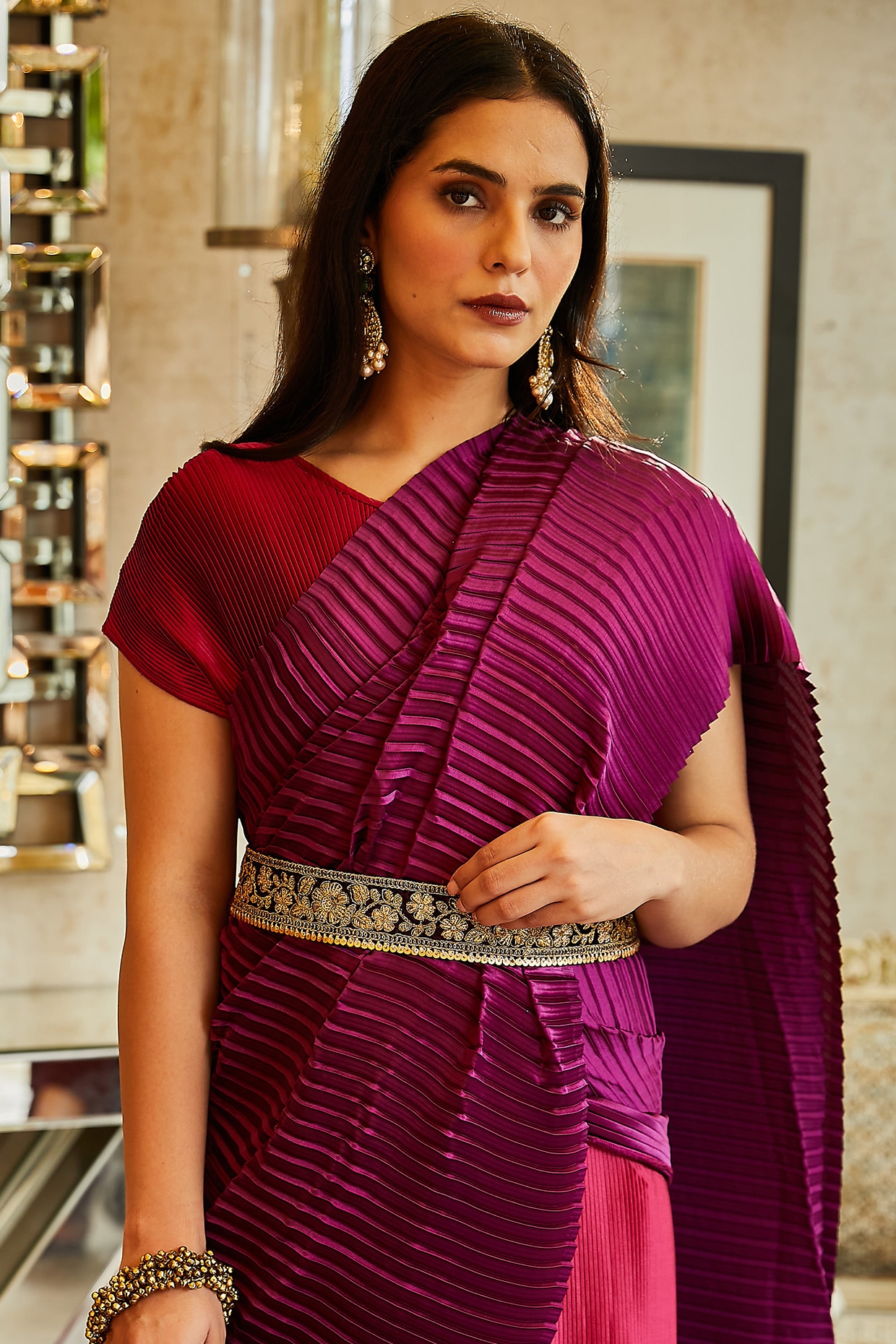 Buy Saree With Belt Online In India - Etsy India