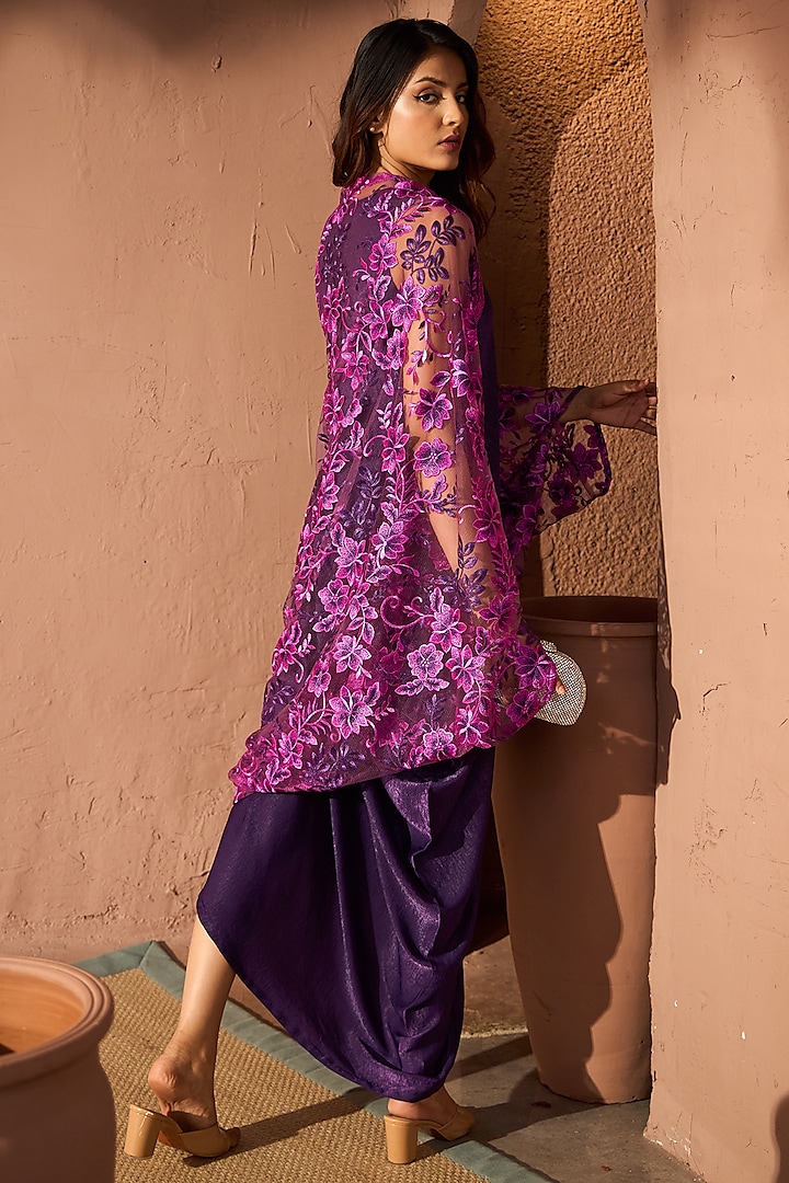 Purple Satin & Lace Jacket Vacation Dress by Tasuvure at Pernia's Pop Up  Shop 2026