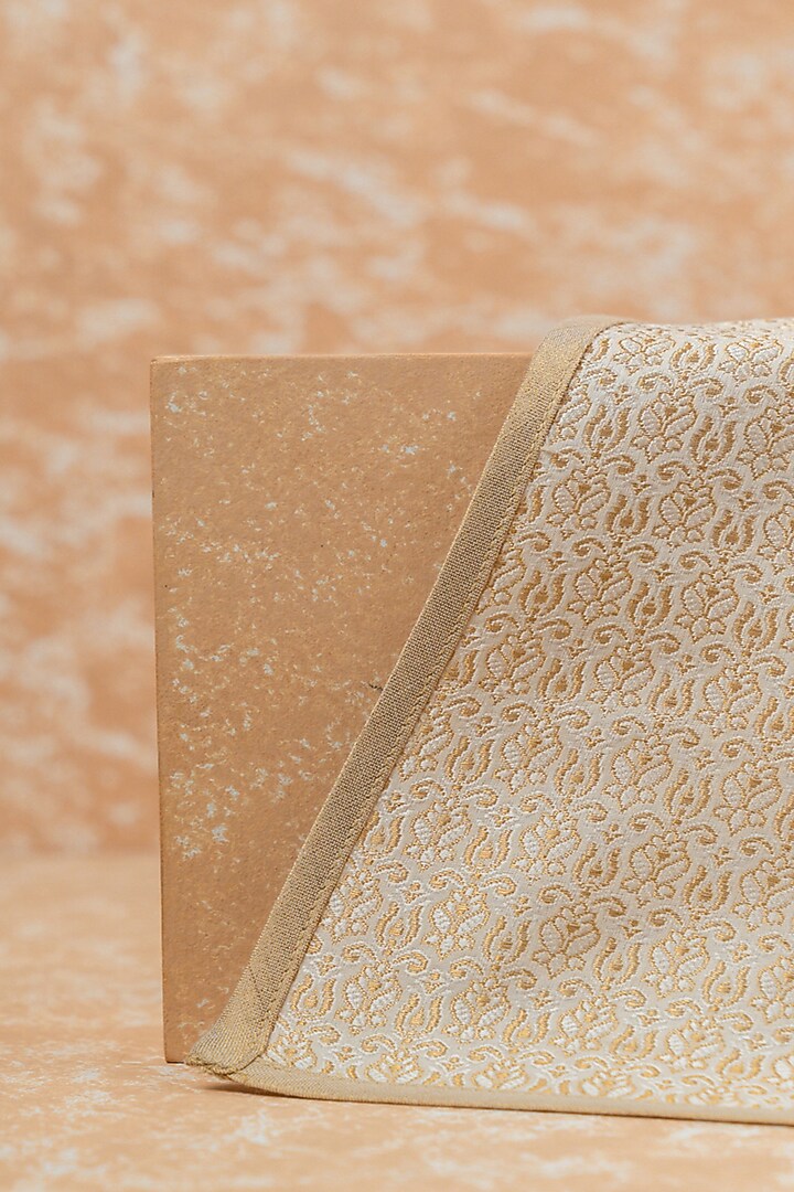 Gold Brocade Pocket Square by TASVA at Pernia's Pop Up Shop