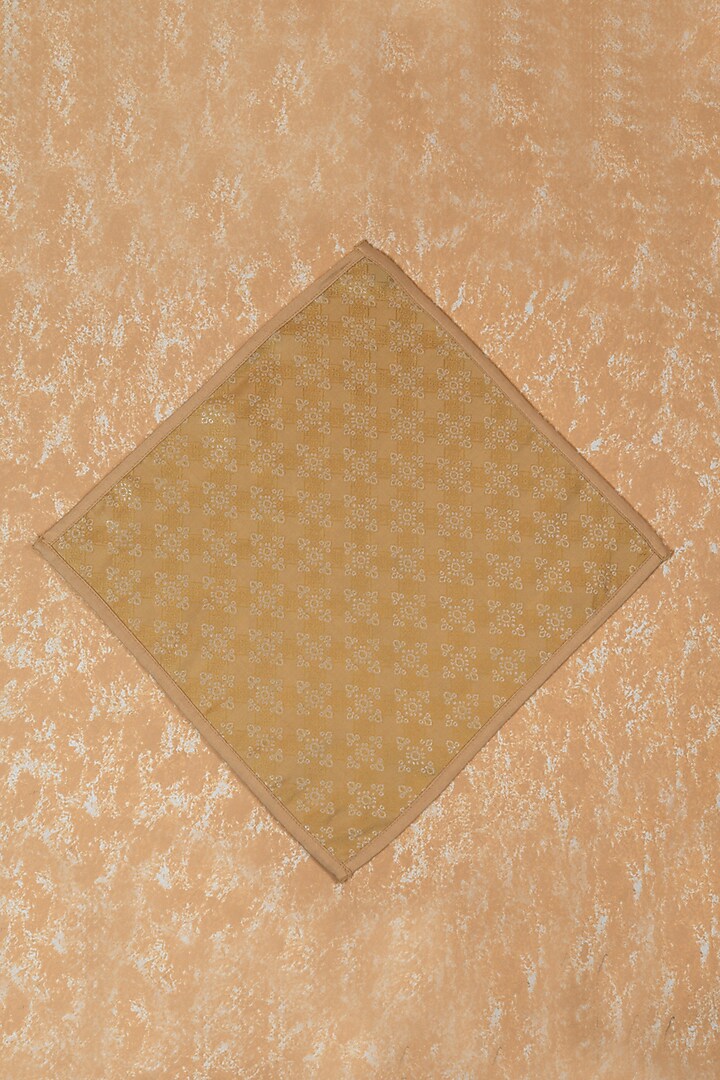 Gold Brocade Pocket Square by TASVA at Pernia's Pop Up Shop