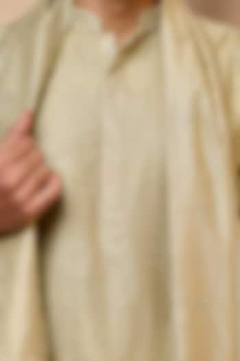 Olive Polyester Embroidered Kurta Set by TASVA at Pernia's Pop Up Shop