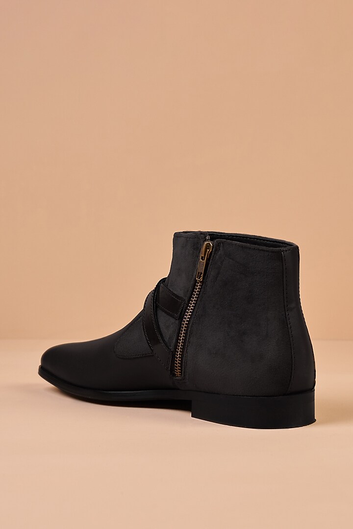 Black Leather Boots by TASVA at Pernia's Pop Up Shop