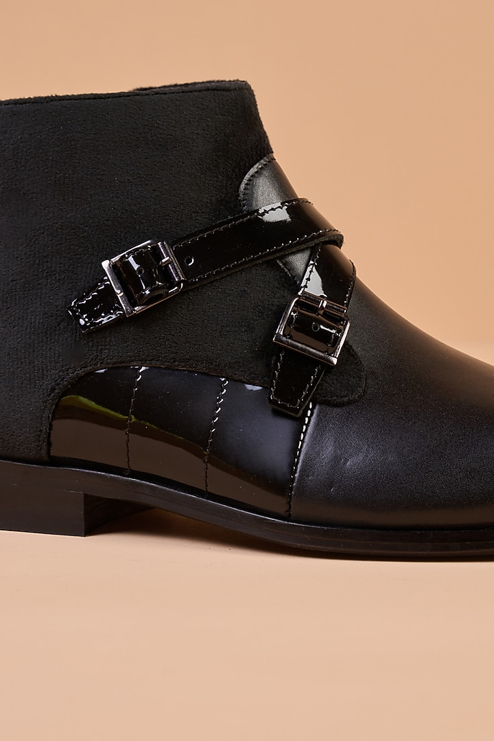 Black Leather Boots by TASVA at Pernia's Pop Up Shop