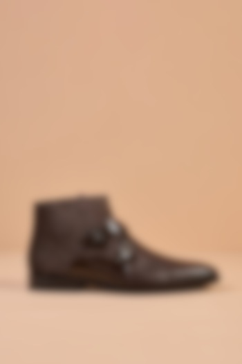 Brown Leather Boots by TASVA