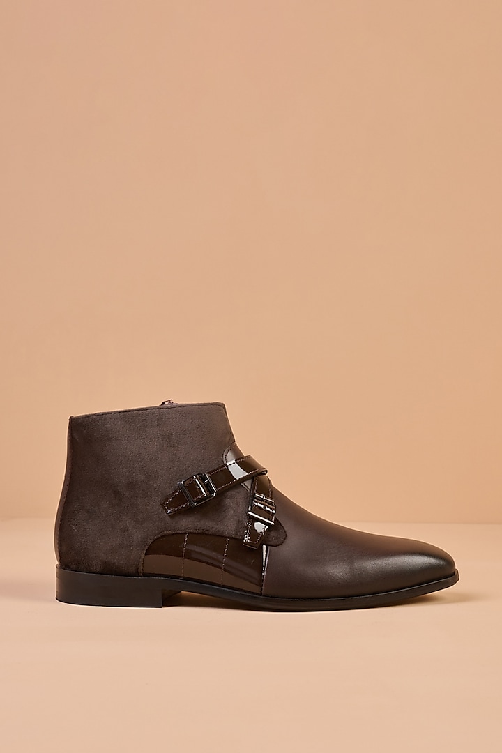 Brown Leather Boots by TASVA