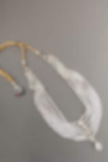 Ivory Beaded Layered Mala by TASVA at Pernia's Pop Up Shop