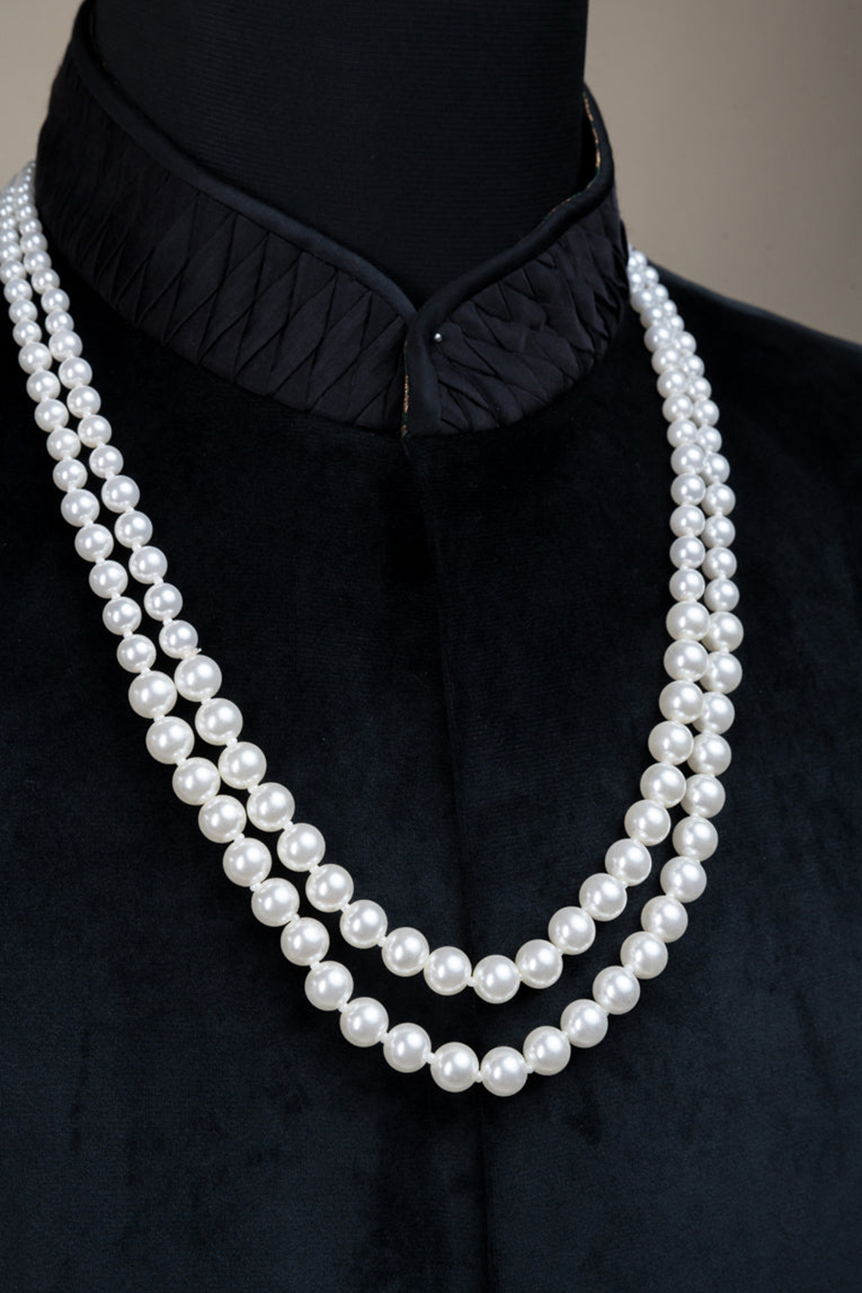 White Pearl Layered Mala by TASVA at Pernia's Pop Up Shop