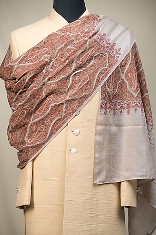 Brown Pashmina Stole by TASVA