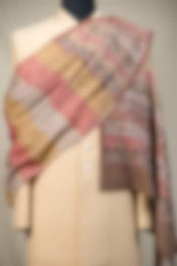 Multi-Colored Pashmina Striped Stole by TASVA