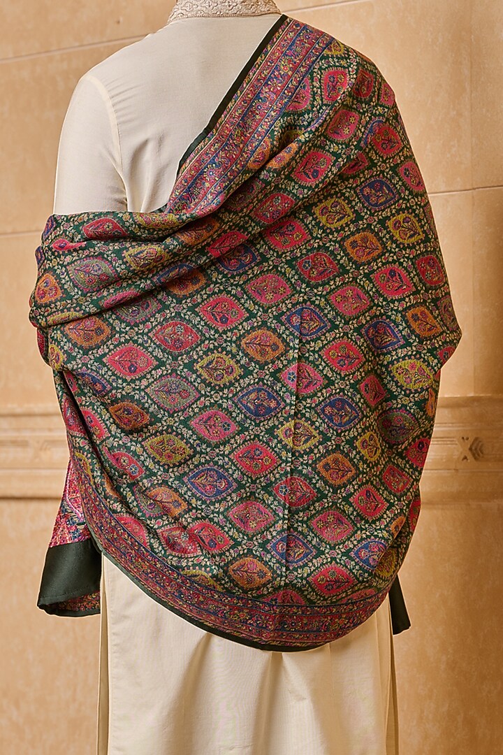 Multi-Colored Polyester Blend Woven Shawl by TASVA at Pernia's Pop Up Shop